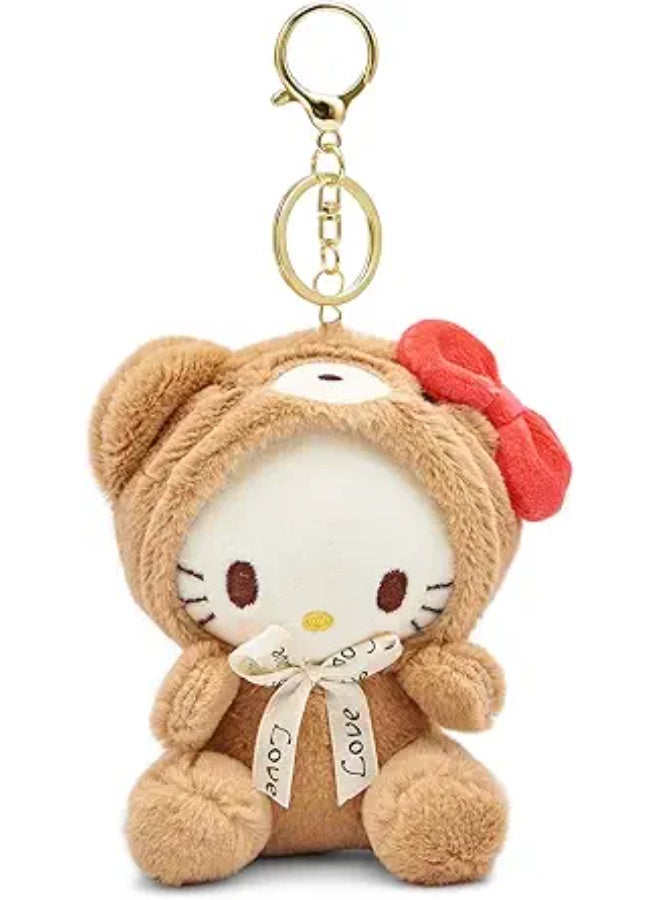 لطيف بلش سلاسل المفاتيح للنساء البنات، 5 "جميل سلاسل المفاتيح الاكسسوارات الزخرفية، حقيبة حقيبة الظهر سحر - Image 1